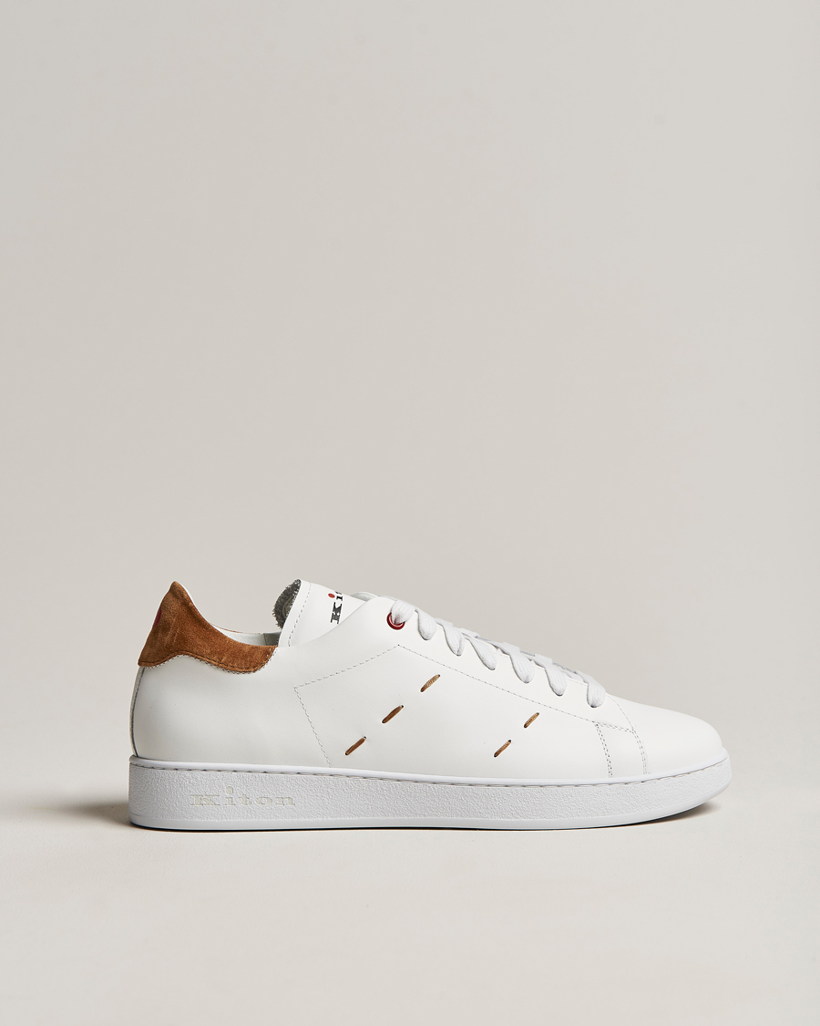 Herre | Kiton Plain Sneakers White Calf | Kiton | Plain Sneakers White Calf