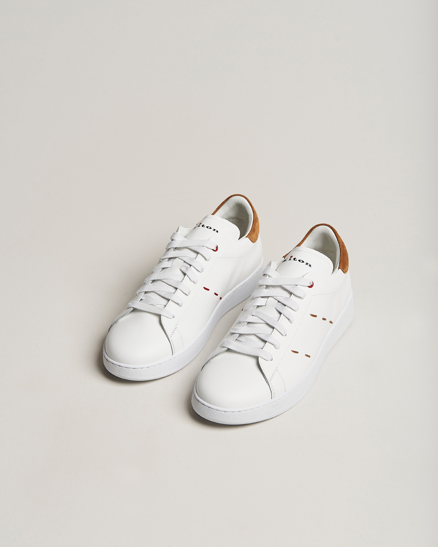 Herre | Kiton Plain Sneakers White Calf | Kiton | Plain Sneakers White Calf