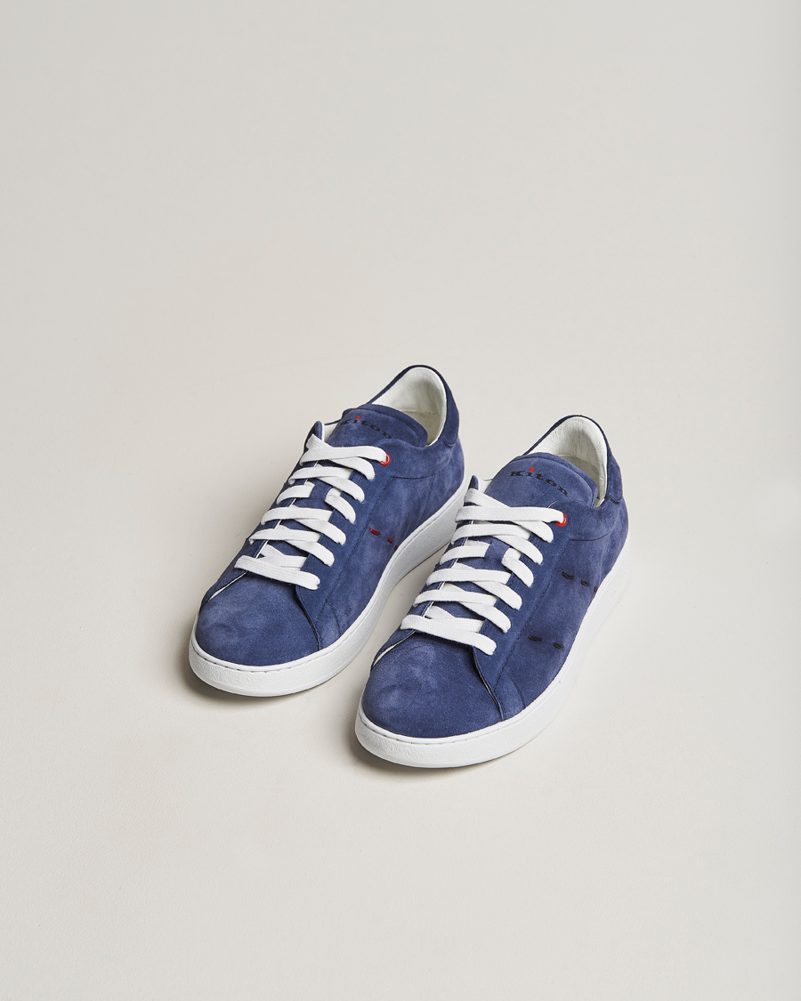 Herre | Kiton Plain Sneakers Navy Suede | Kiton | Plain Sneakers Navy Suede