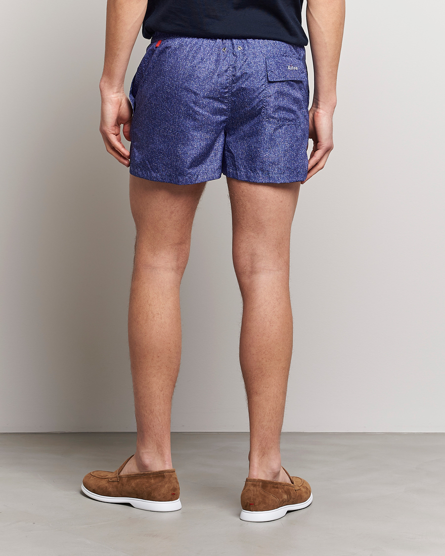 Herre | Badeshorts | Kiton | Printed Swim Trunks Navy Melange