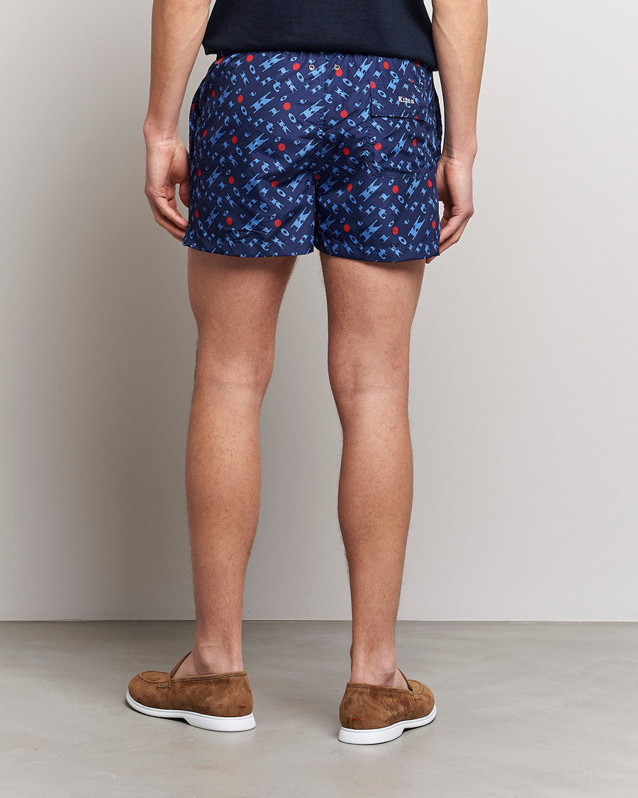 Herre | Badeshorts | Kiton | Printed Swim Trunks Navy