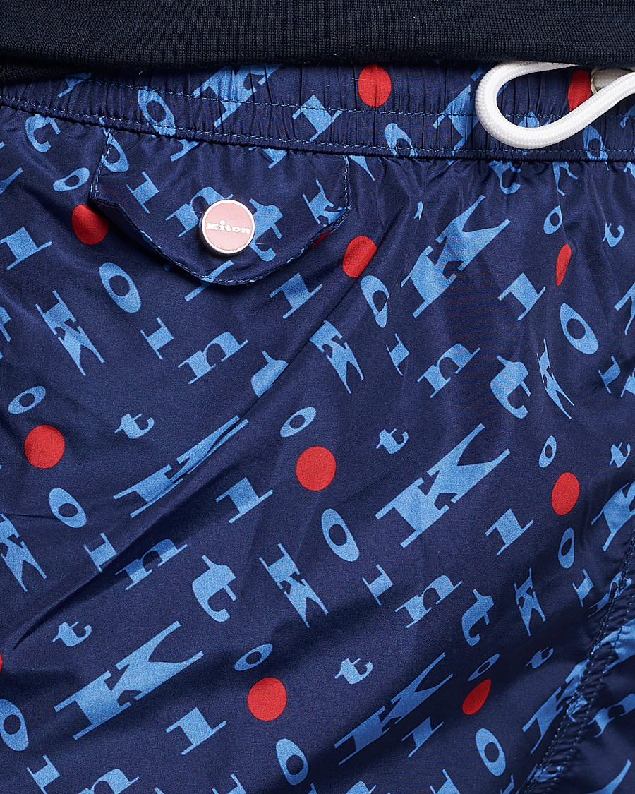 Herre | Badeshorts | Kiton | Printed Swim Trunks Navy