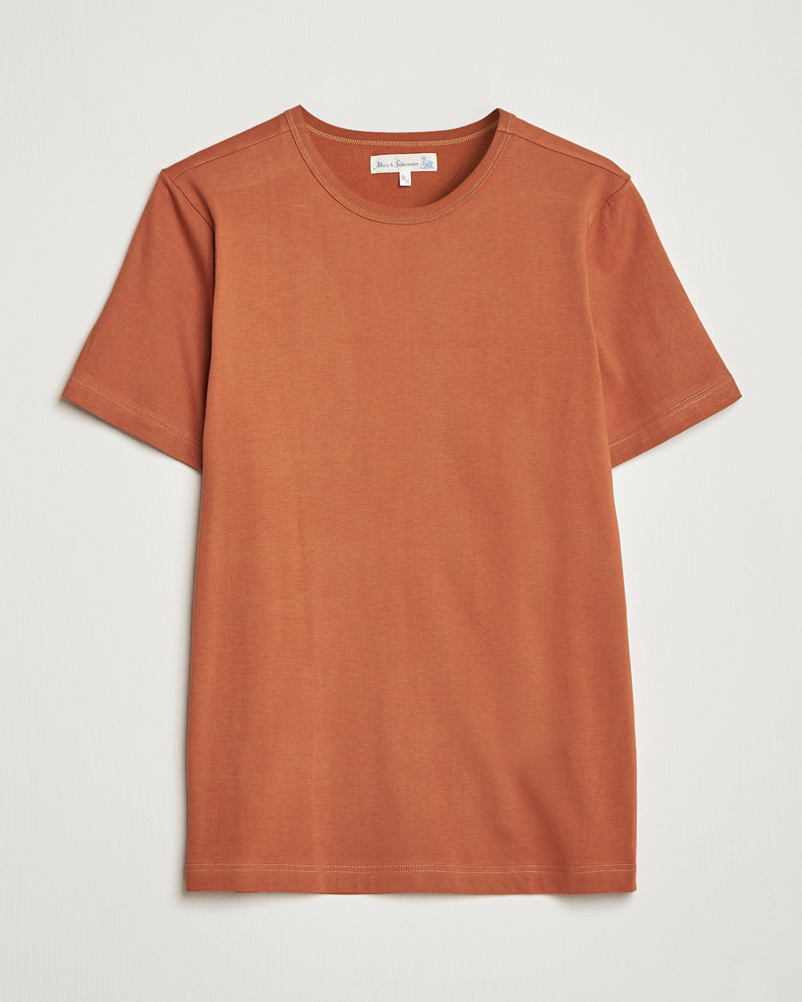 Herre | T-Shirts | Merz b. Schwanen | 1950s Classic Loopwheeled T-Shirt Sierra Red