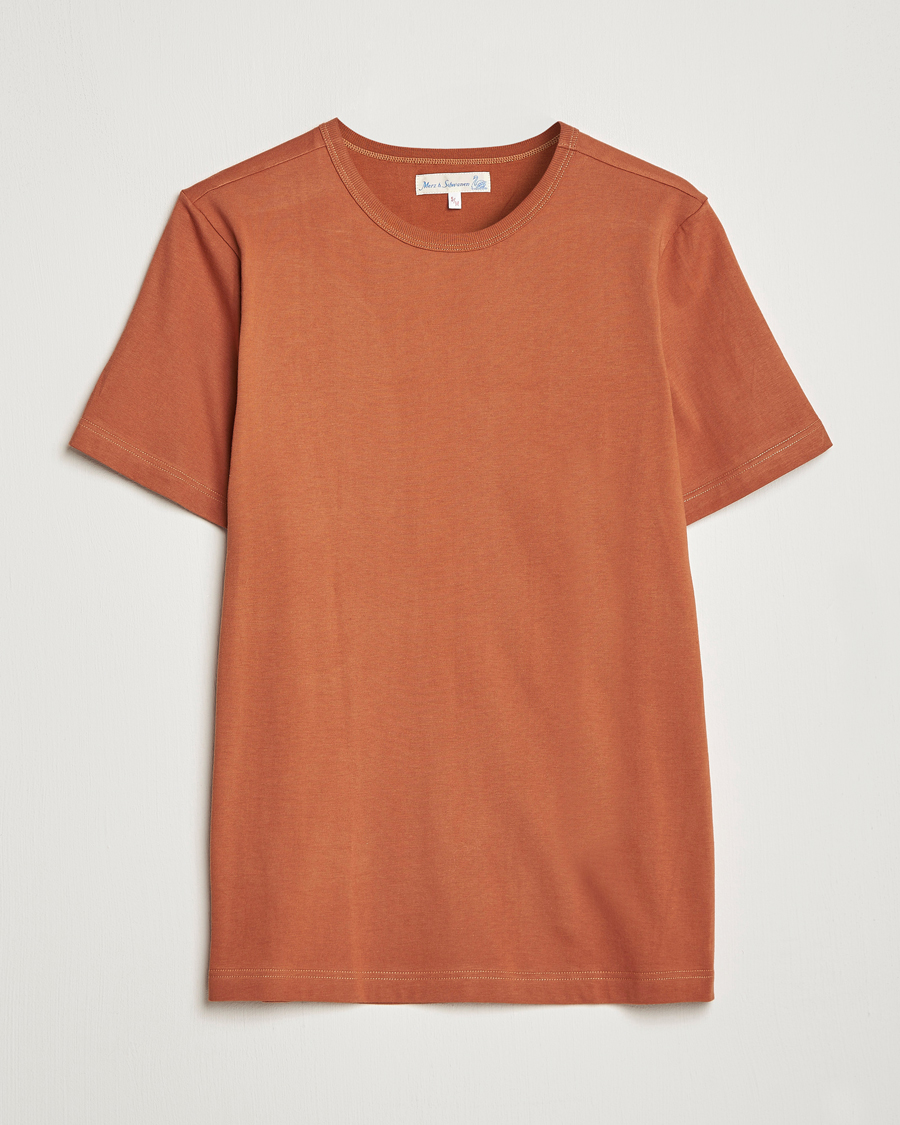 Herre | T-Shirts | Merz b. Schwanen | 1950s Classic Loopwheeled T-Shirt Sierra Red