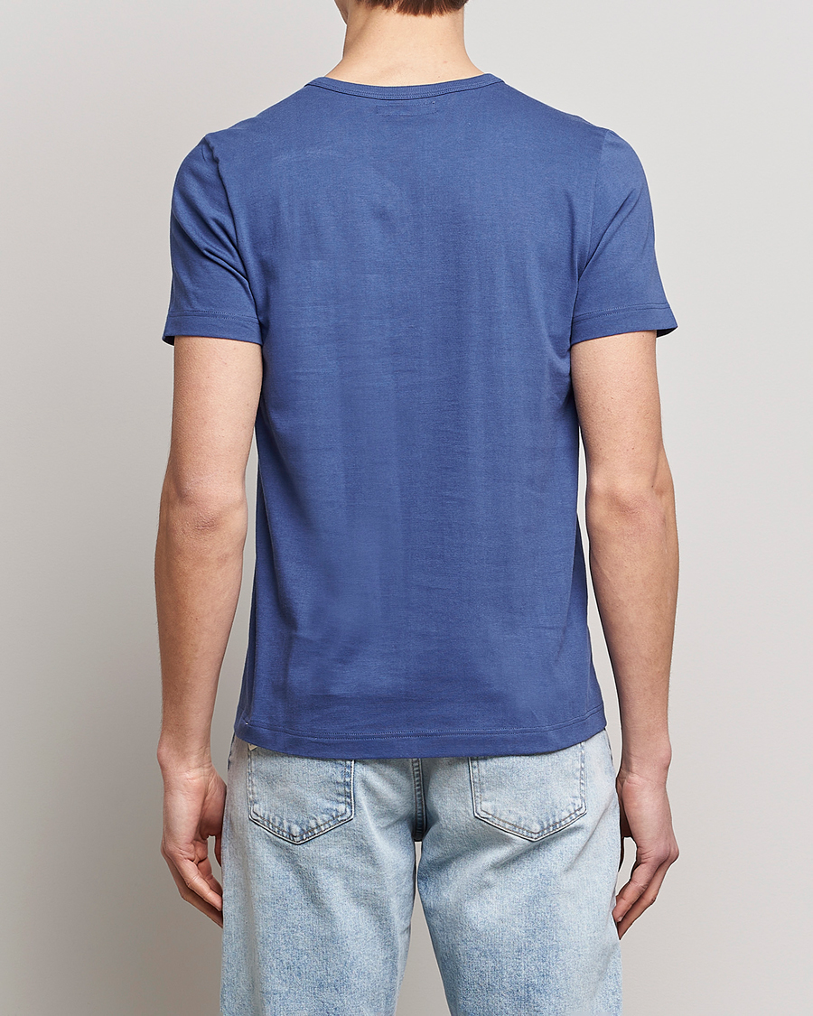 Herre | T-Shirts | Merz b. Schwanen | 1950s Classic Loopwheeled T-Shirt Pacific Blue