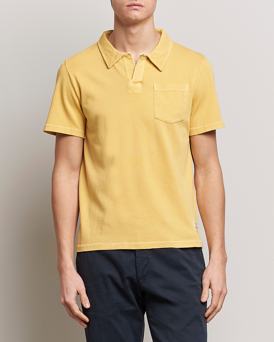 Herre |  | Merz b. Schwanen | Organic Cotton Washed Polo Sunshine Yellow