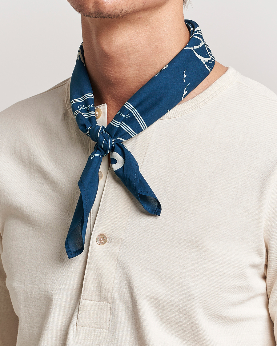 Herre | Scarves | Merz b. Schwanen | Merz b. SchwanenCotton BandanaInk Blue