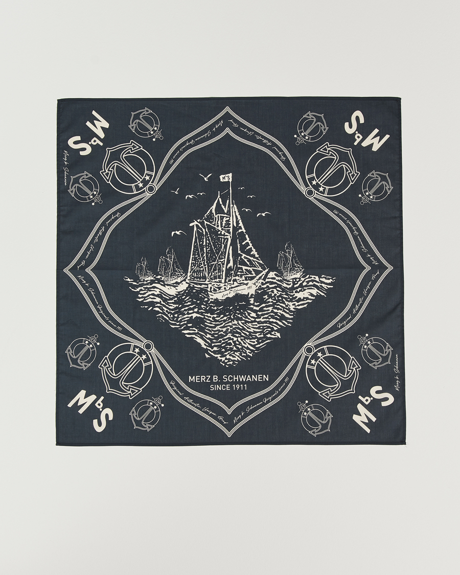 Herre | Scarves | Merz b. Schwanen | Merz b. SchwanenCotton BandanaCharcoal