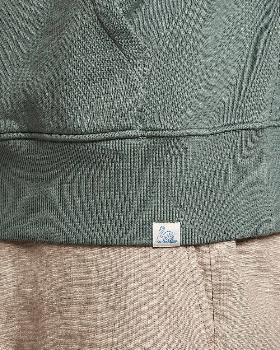 Herre | Gensere | Merz b. Schwanen | Organic Cotton Washed Hoodie Green Stone