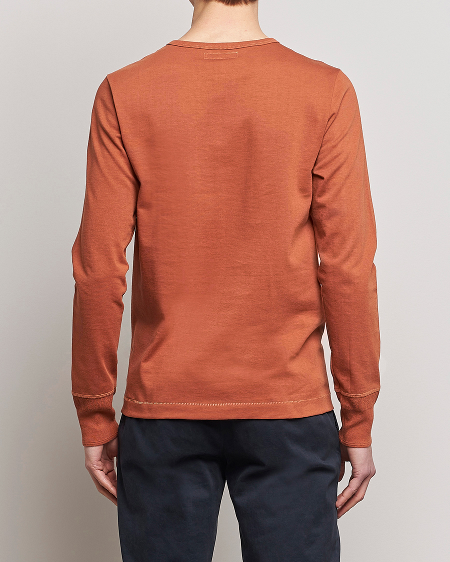Herre | Gensere | Merz b. Schwanen | Classic Organic Cotton Henley Sweater Sierra Red