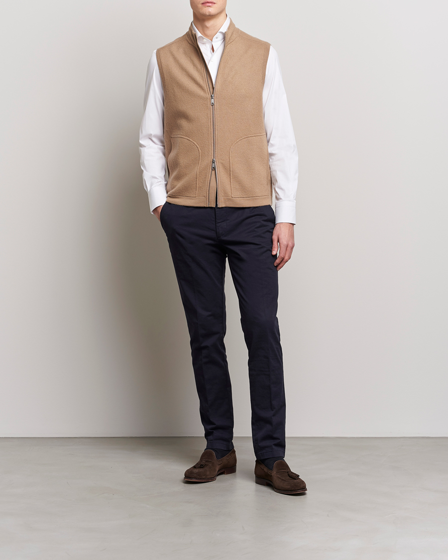 Herre | Vester | Morris Heritage | Pierre Boiled Wool Vest Camel