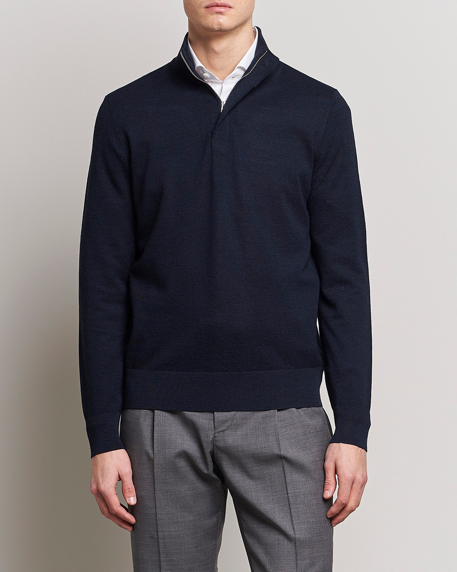 Herre | Gensere | Morris Heritage | Alberto Merino Half Zip Navy