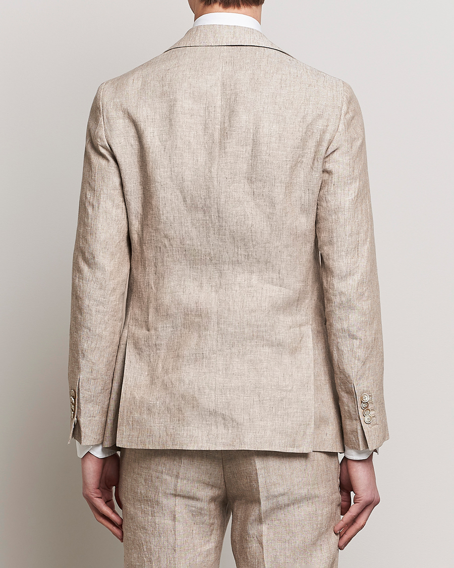 Herre | Dressjakker | Morris Heritage | Mike Patch Pocket Linen Suit Blazer Beige
