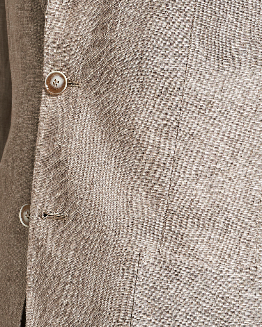 Herre | Dressjakker | Morris Heritage | Mike Patch Pocket Linen Suit Blazer Beige