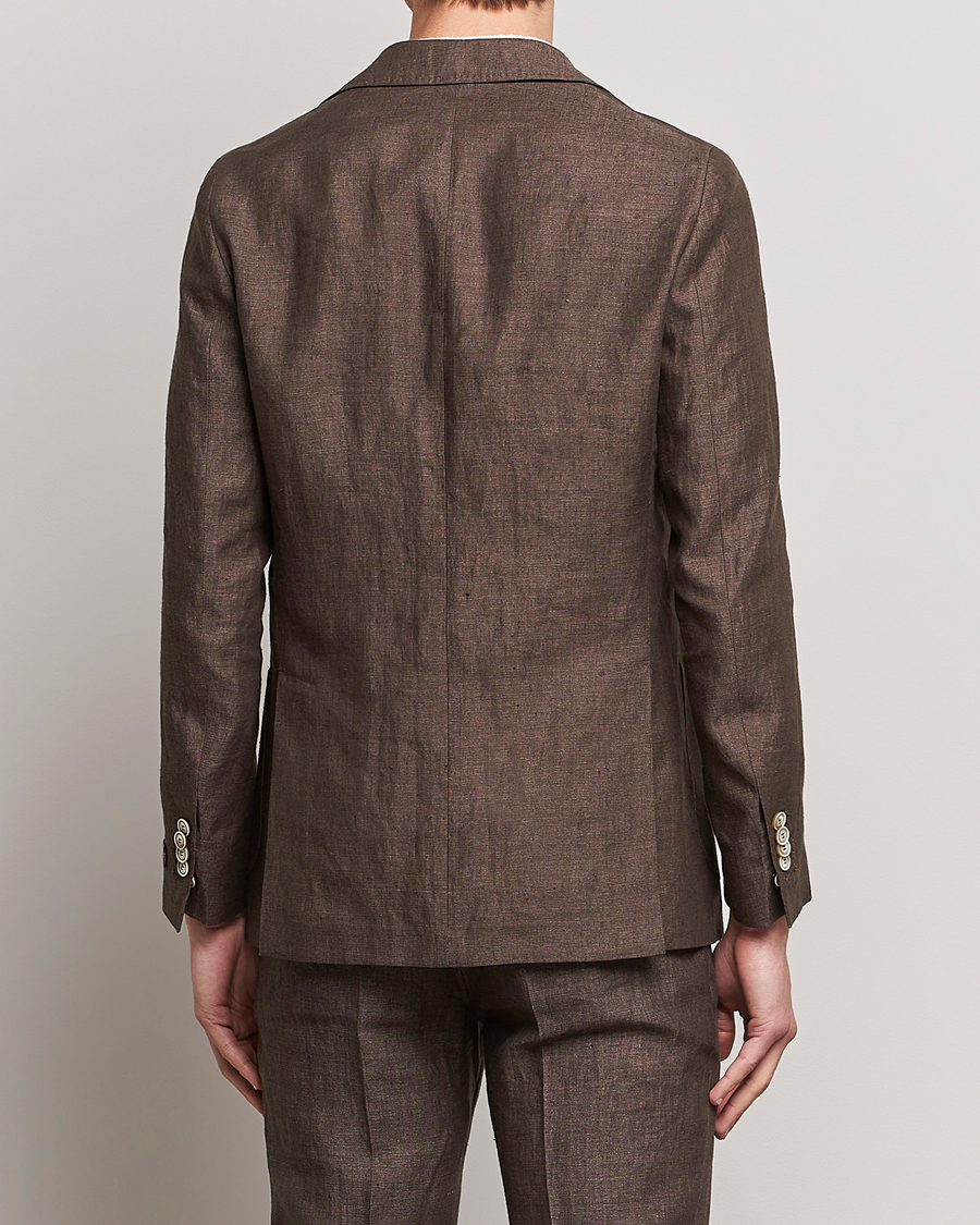 Herre | Dressjakker | Morris Heritage | Mike Patch Pocket Linen Suit Blazer Brown