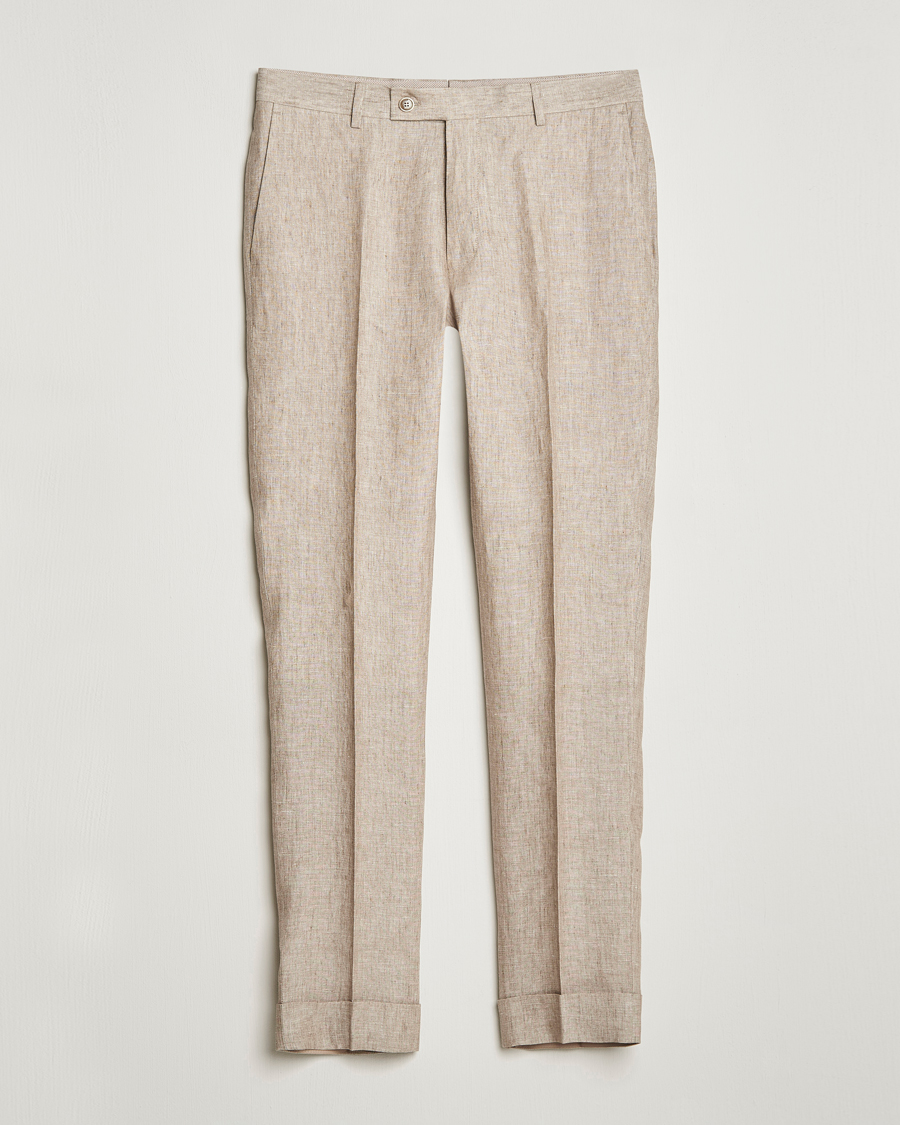 Herre | Bukser | Morris Heritage | Jack Linen Suit Trousers Beige