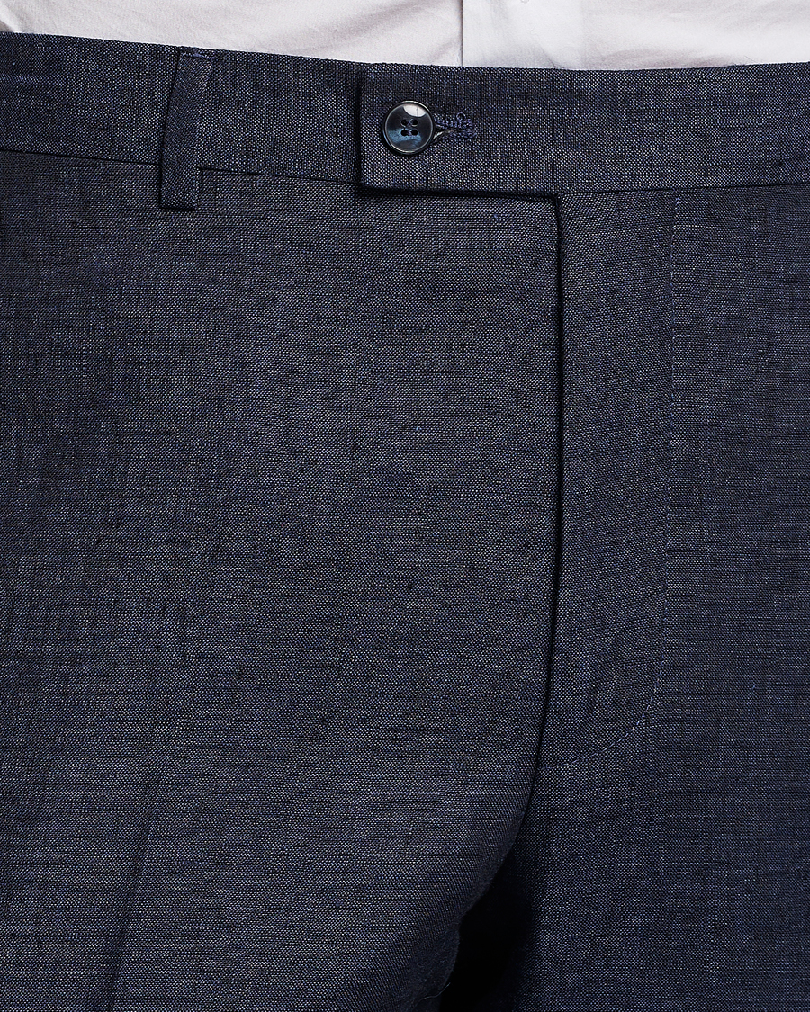 Herre | Bukser | Morris Heritage | Jack Linen Suit Trousers Navy