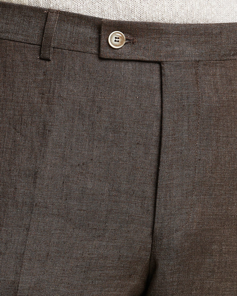 Herre | Bukser | Morris Heritage | Jack Linen Suit Trousers Brown