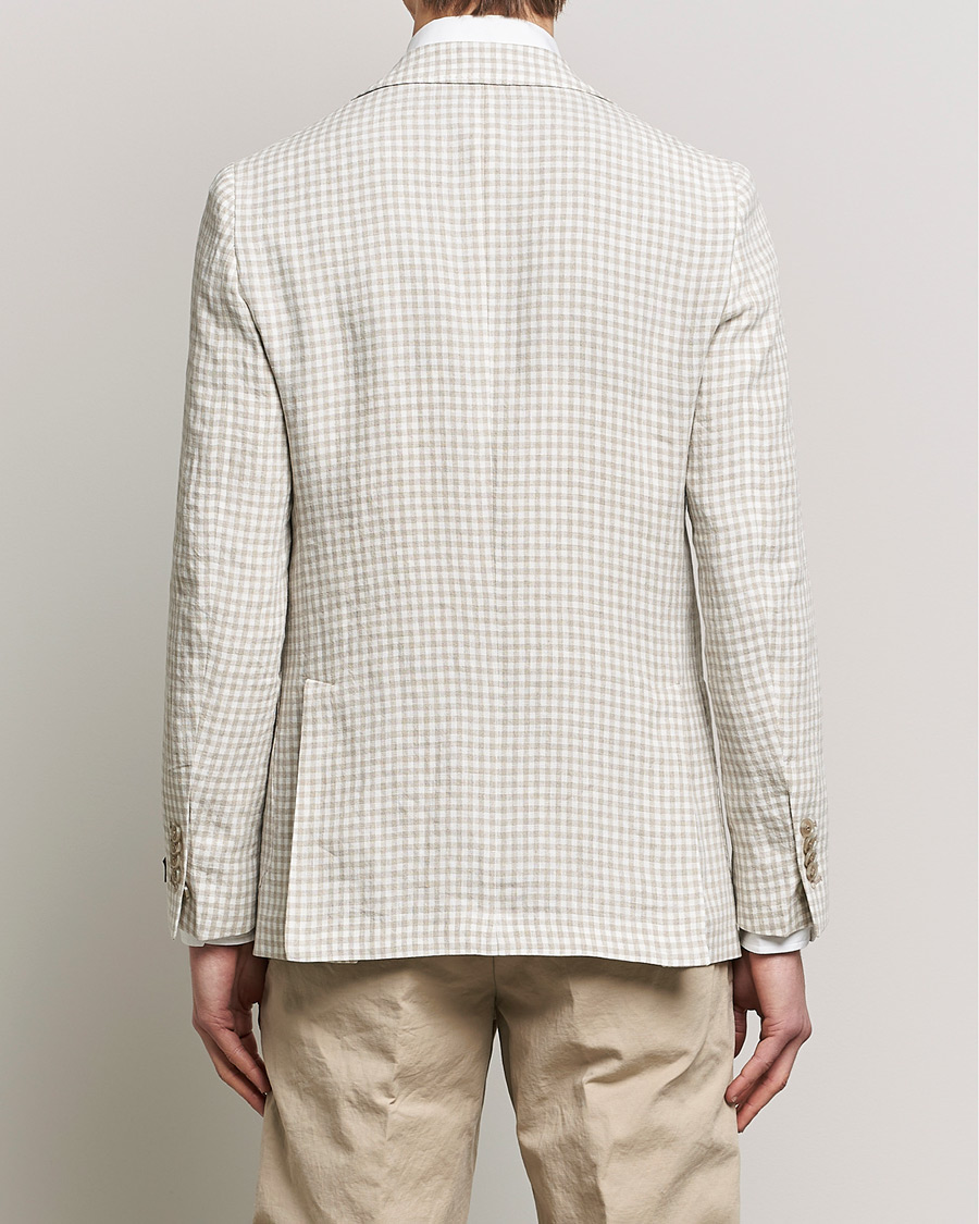 Herre | Dressjakker | Morris Heritage | Mike Check Linen Blazer Off White
