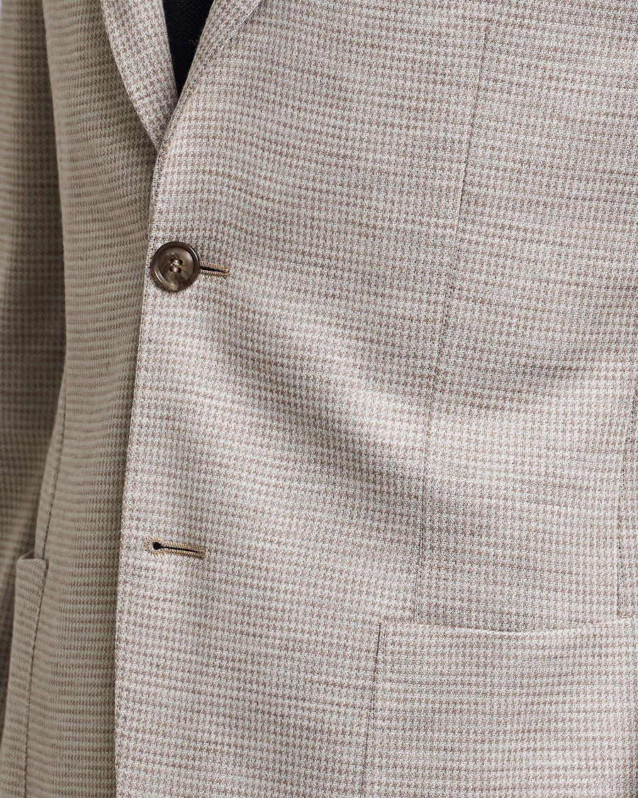 Herre | Dressjakker | Morris Heritage | Mike Dogtooth Jersey Blazer Beige