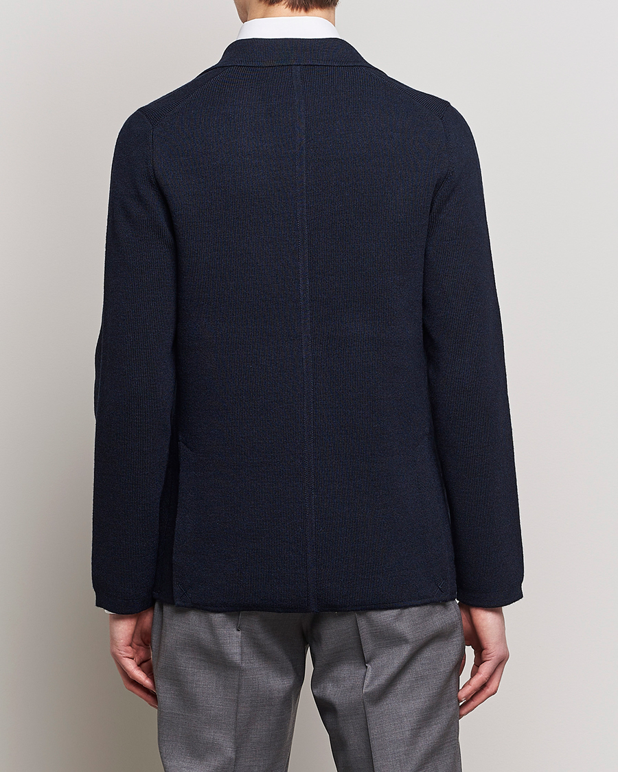 Herre | Dressjakker | Morris Heritage | Knitted Wool Blazer Navy