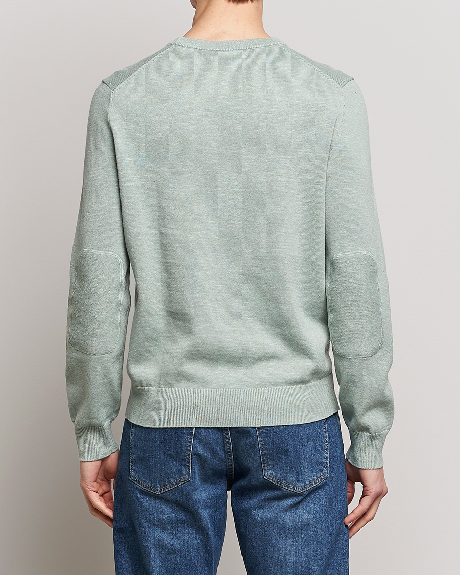 Herre | Gensere | Morris | Harold Cotton/Linen Summer Crew Neck Mint Green