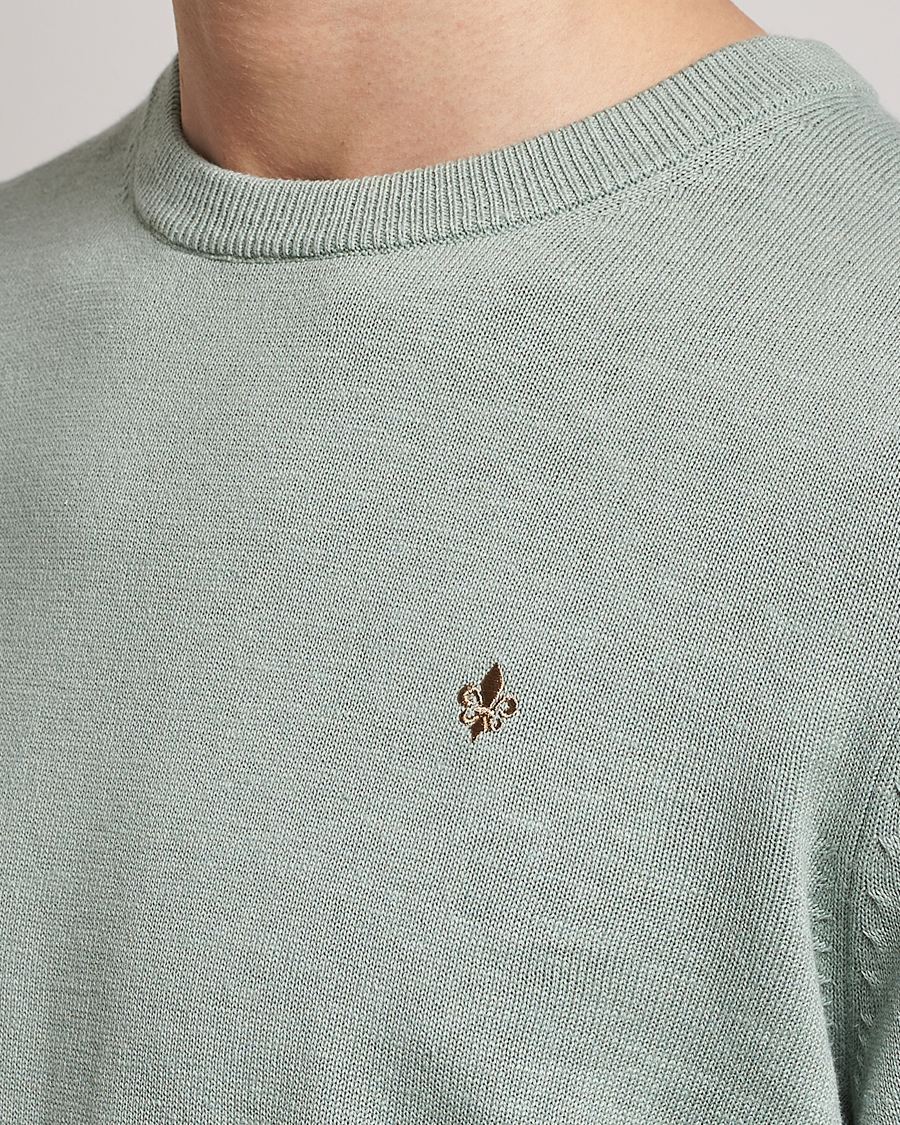Herre | Gensere | Morris | Harold Cotton/Linen Summer Crew Neck Mint Green