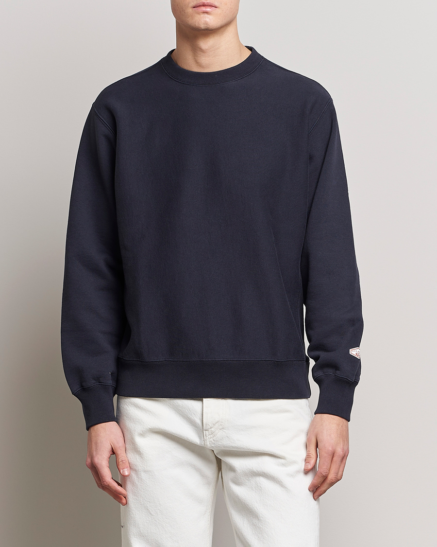 Herr | Nudie Jeans | Nudie Jeans | Hasse Crew Neck Sweatshirt Navy