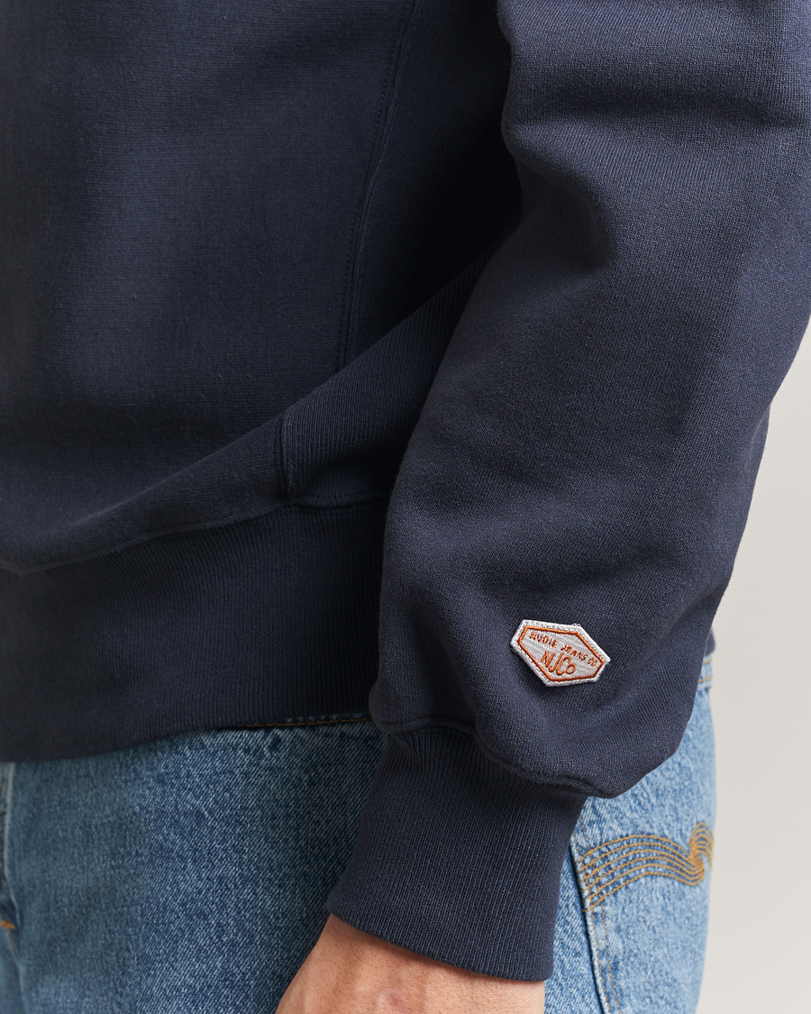 Herre | Gensere | Nudie Jeans | Hasse Crew Neck Sweatshirt Navy