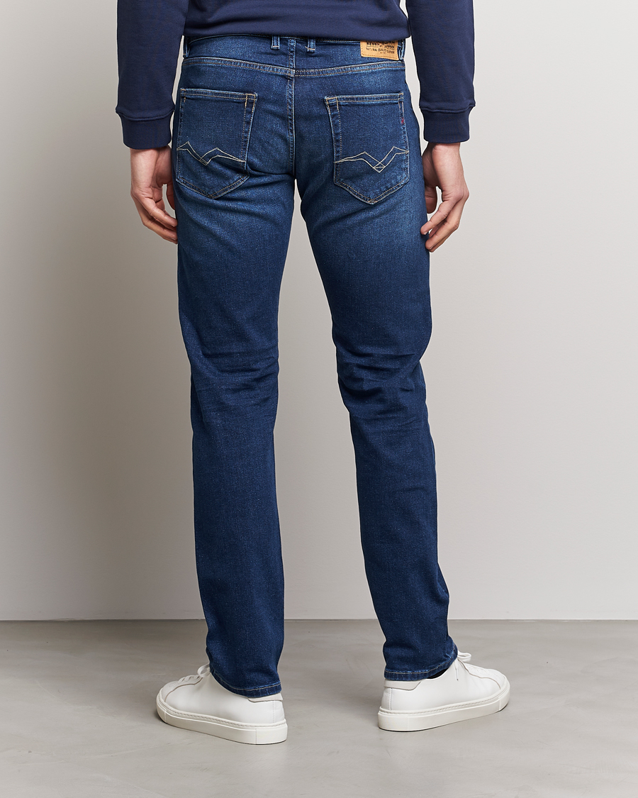 Herre | Jeans | Replay | Grover Straight Fit Stretch Jeans Dark Blue