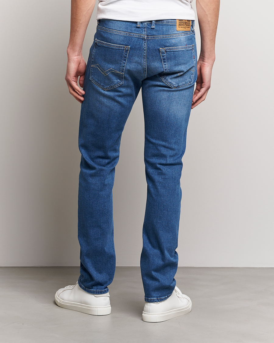 Herre | Jeans | Replay | Grover Straight Fit Stretch Jeans Medium Blue