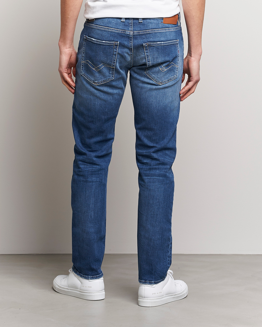 Herre | Jeans | Replay | Grover Straight Fit Stretch Jeans Medium Blue