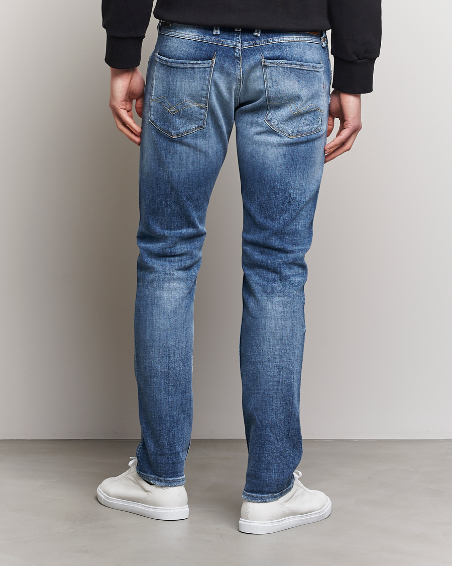 Herre | Jeans | Replay | Anbass Power Stretch 10 Year Wash Jeans Medium Blue