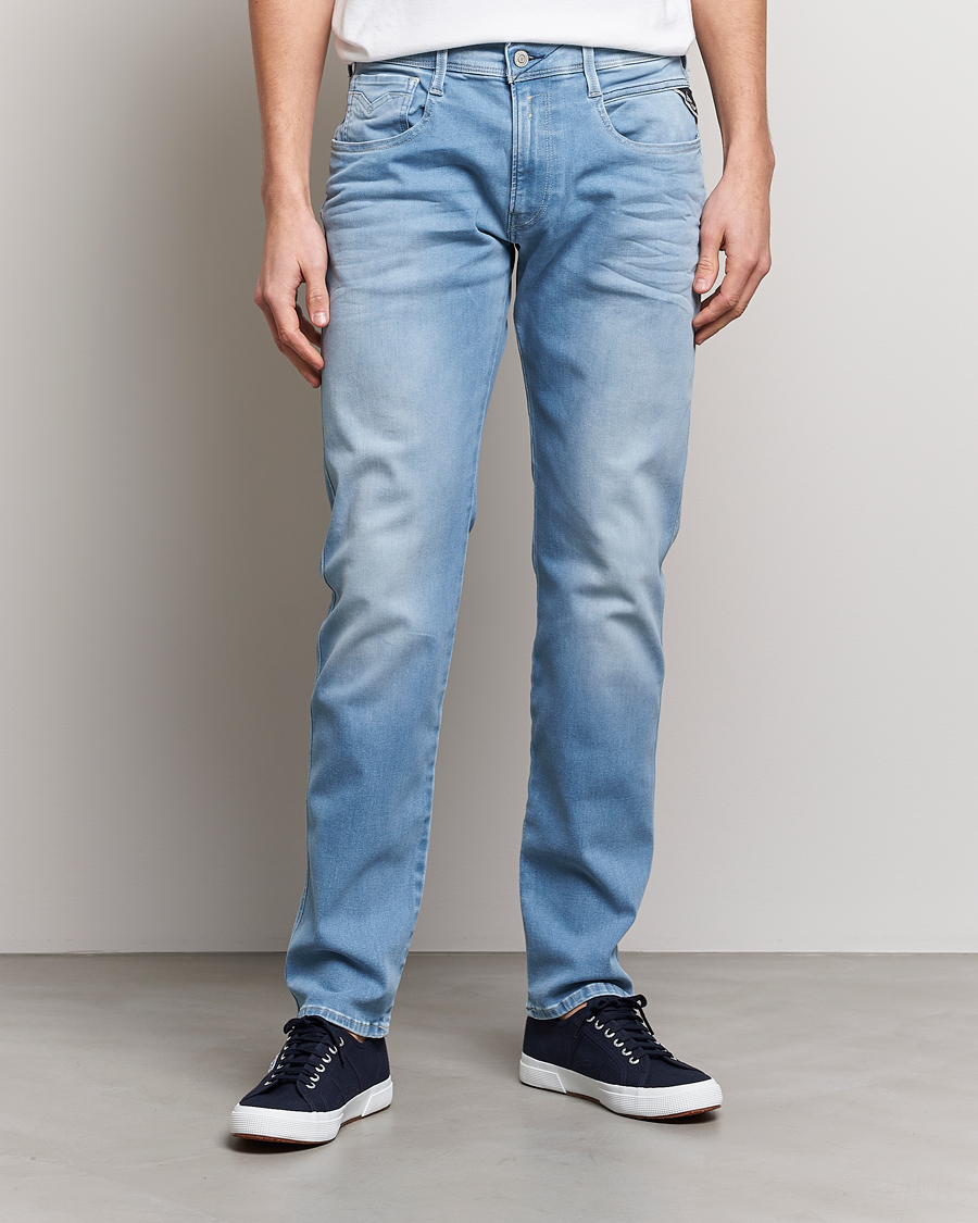 Herre | Jeans | Replay | Anbass Hyperflex Re-Used Jeans Light Blue