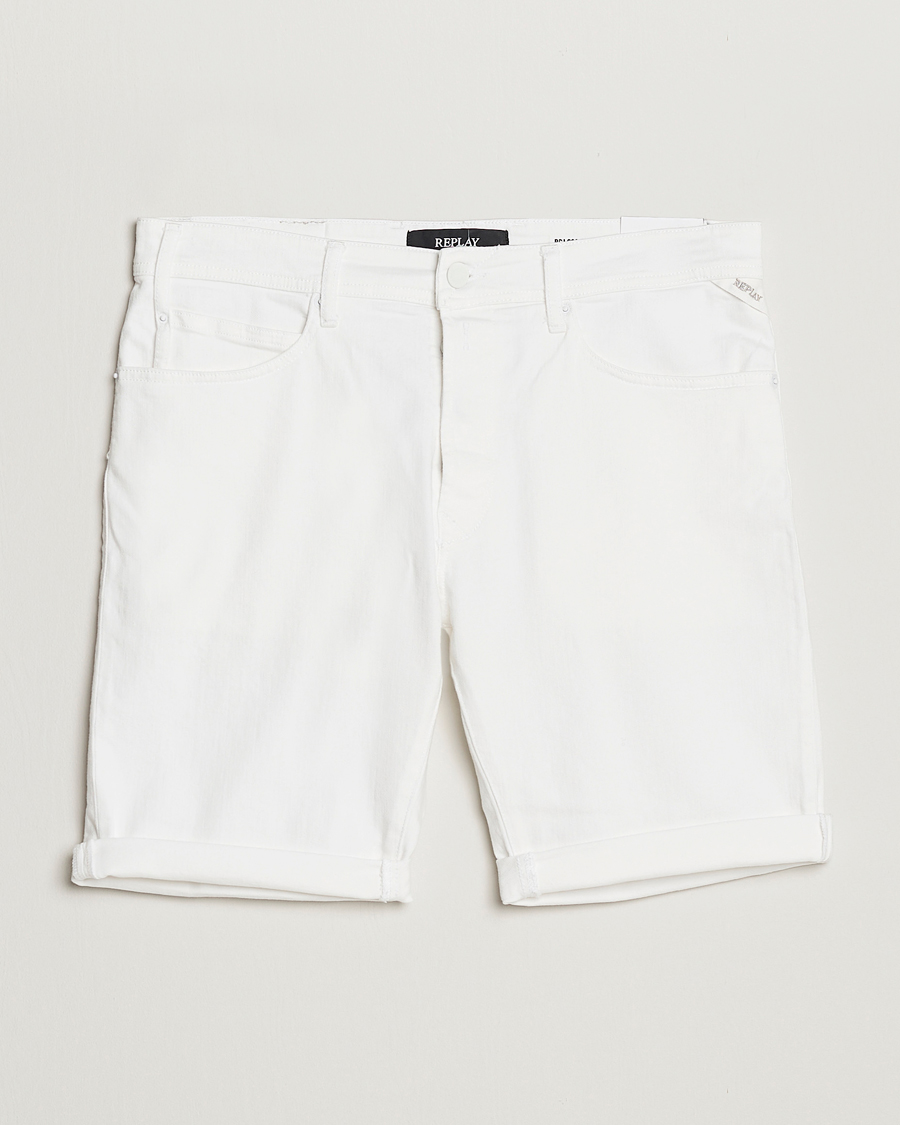 Herre | Shorts | Replay | RBJ901 Super Stretch Jeans Shorts White