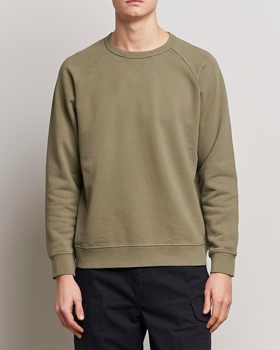 Herre | Gensere | Replay | Sartoriale Jersey Crew Neck Sweatshirt Sage Green