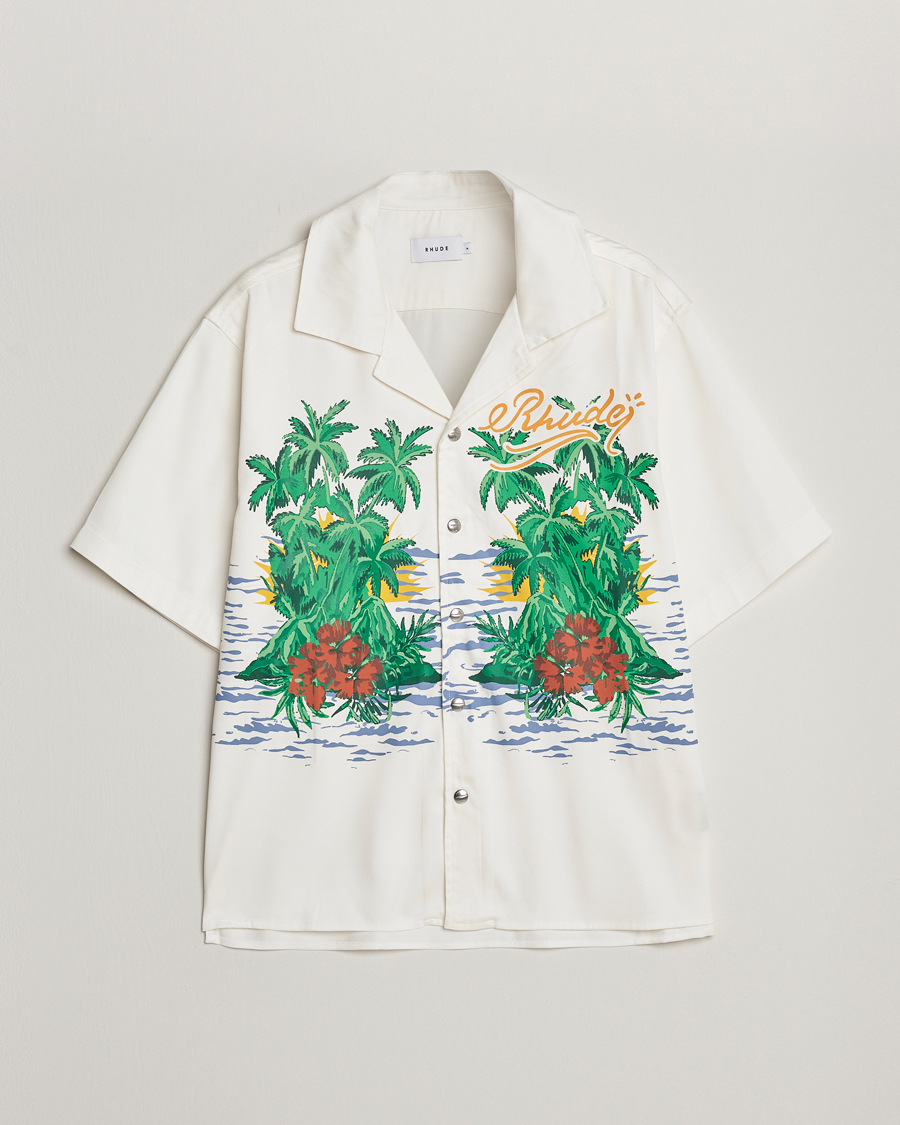 Herre | Skjorter | Rhude | Palmas Snap Shirt Off White
