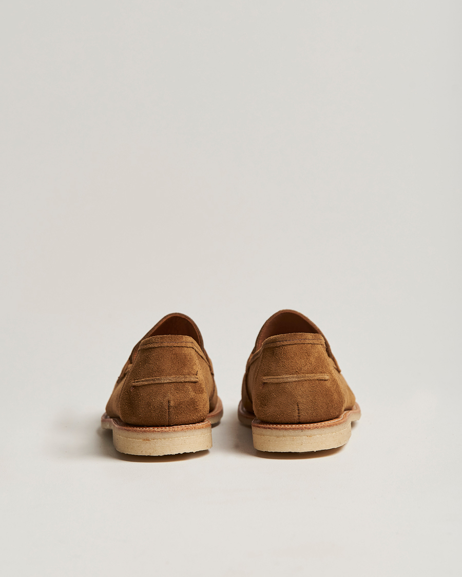 Herre | Sanders Edwin Unlined Suede Penny Loafer Tobacco | Sanders | Edwin Unlined Suede Penny Loafer Tobacco
