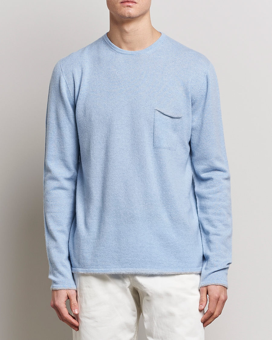 Herre |  | SEASE | Shore 2.0 Cashmere Pullover Sky Blue