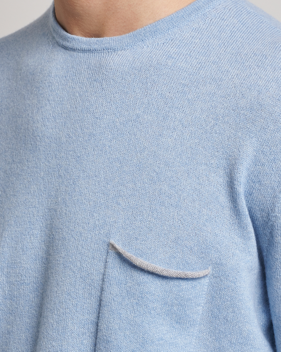 Herre | Gensere | SEASE | Shore 2.0 Cashmere Pullover Sky Blue