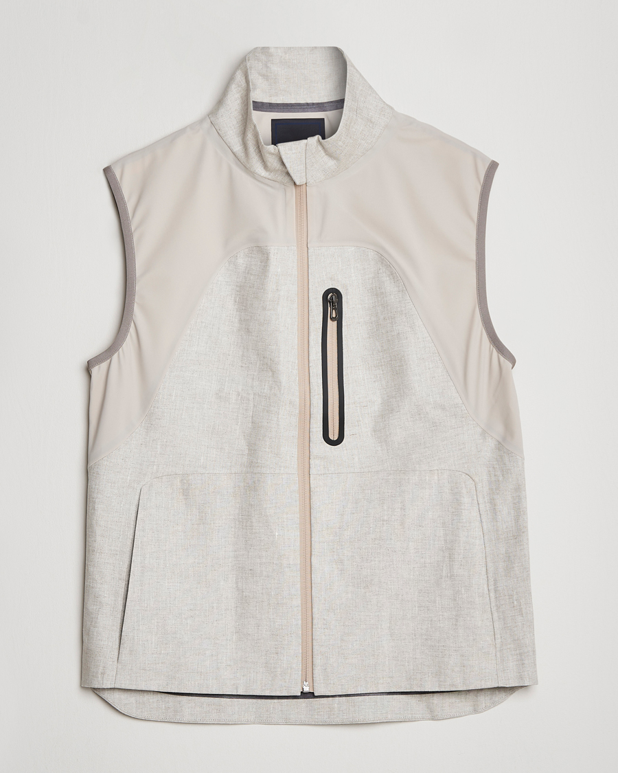 Herre | Vester | SEASE | V-8 Linen Gilet Light Beige