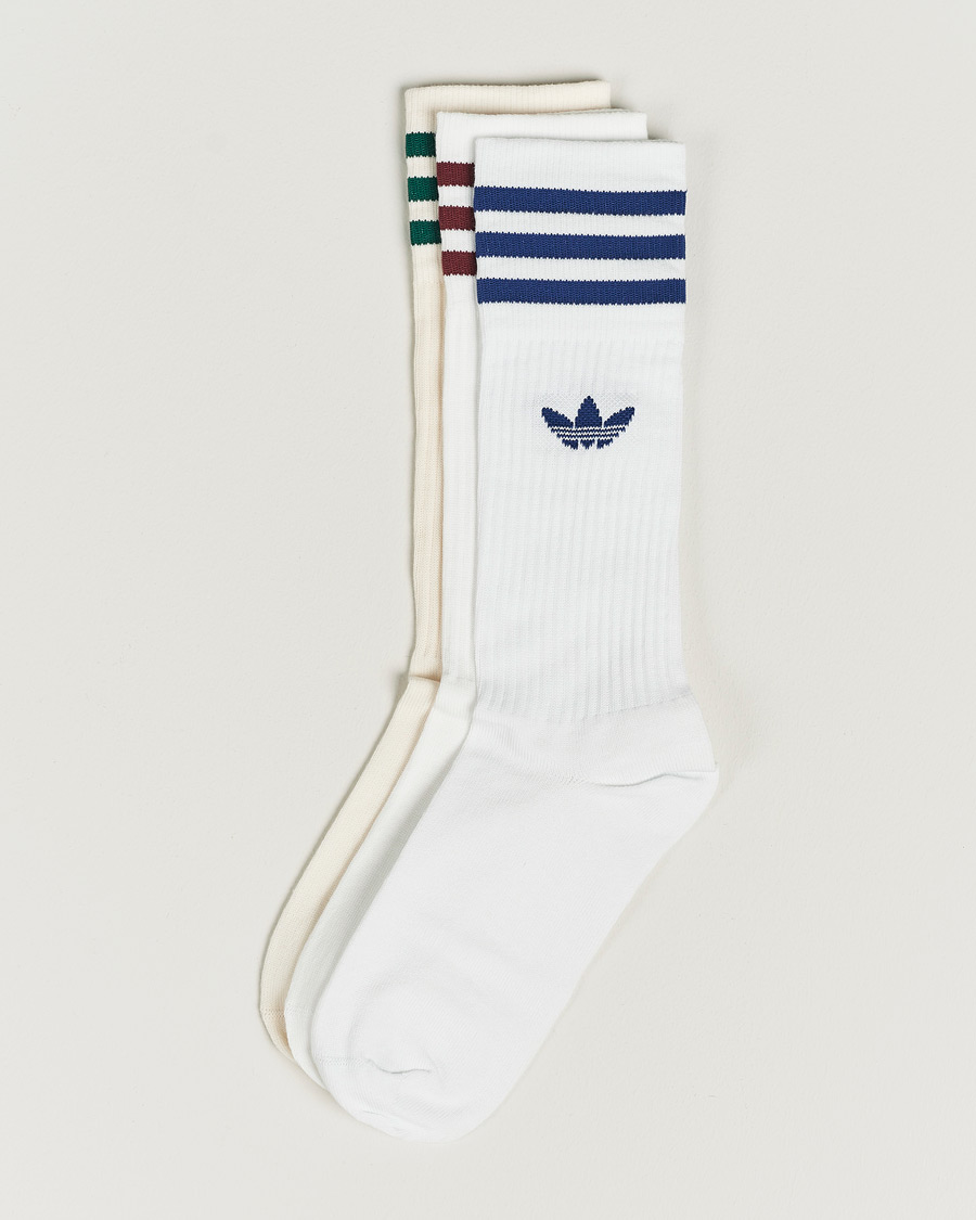 Herre | Undertøy | adidas Originals | 3-Pack Solid Crew Sock White