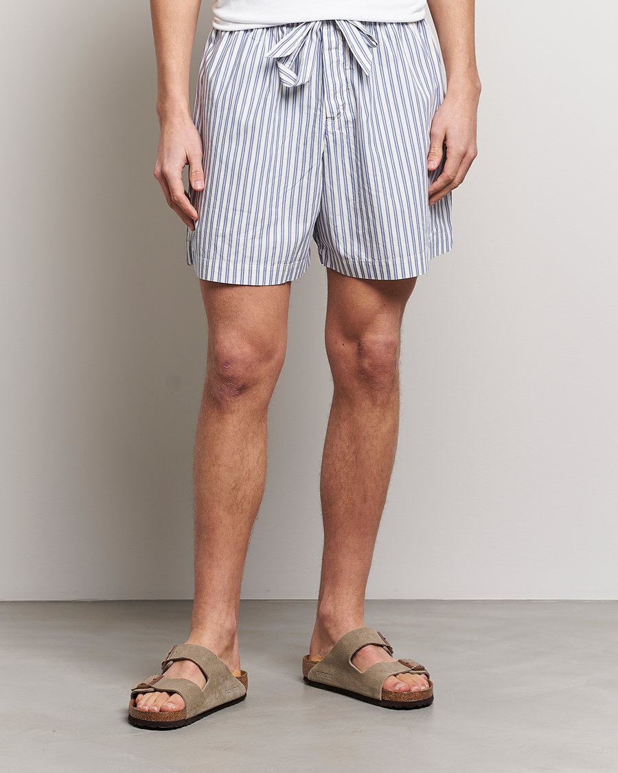 Herre | Klær | Tekla | Poplin Pyjama Shorts Skagen Stripes