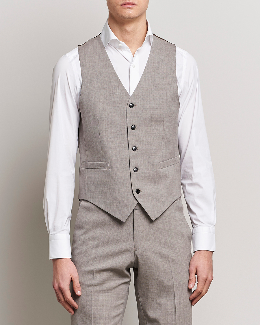 Herre | Dressjakker | Tiger of Sweden | Wade Wool Waistcoat Irish Cream