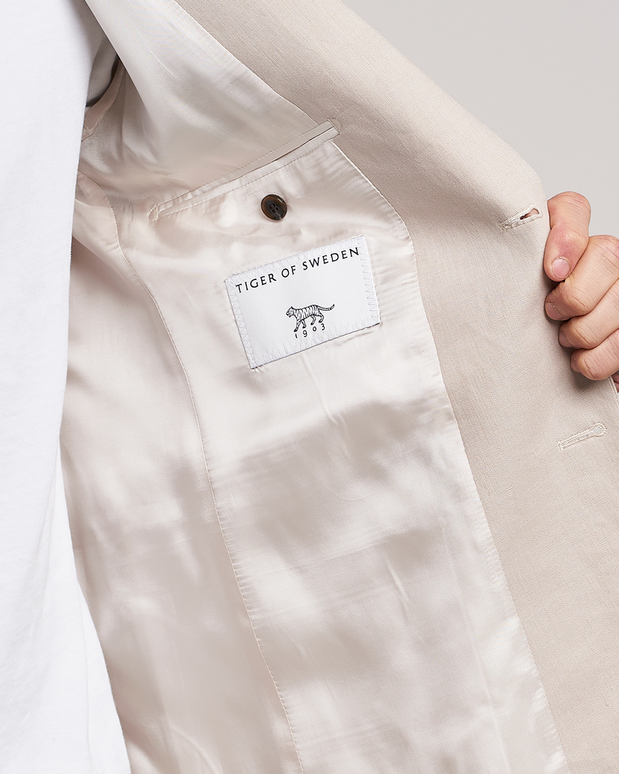 Herre | Dressjakker | Tiger of Sweden | Justin Linen Blazer Cream Sand