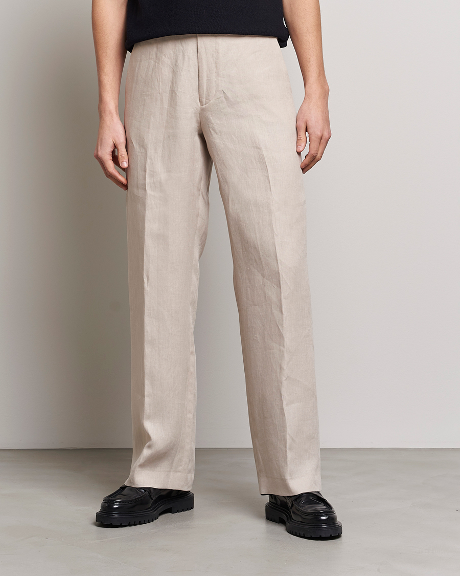 Herre | Bukser | Tiger of Sweden | Tayson Linen Trousers Cream Sand