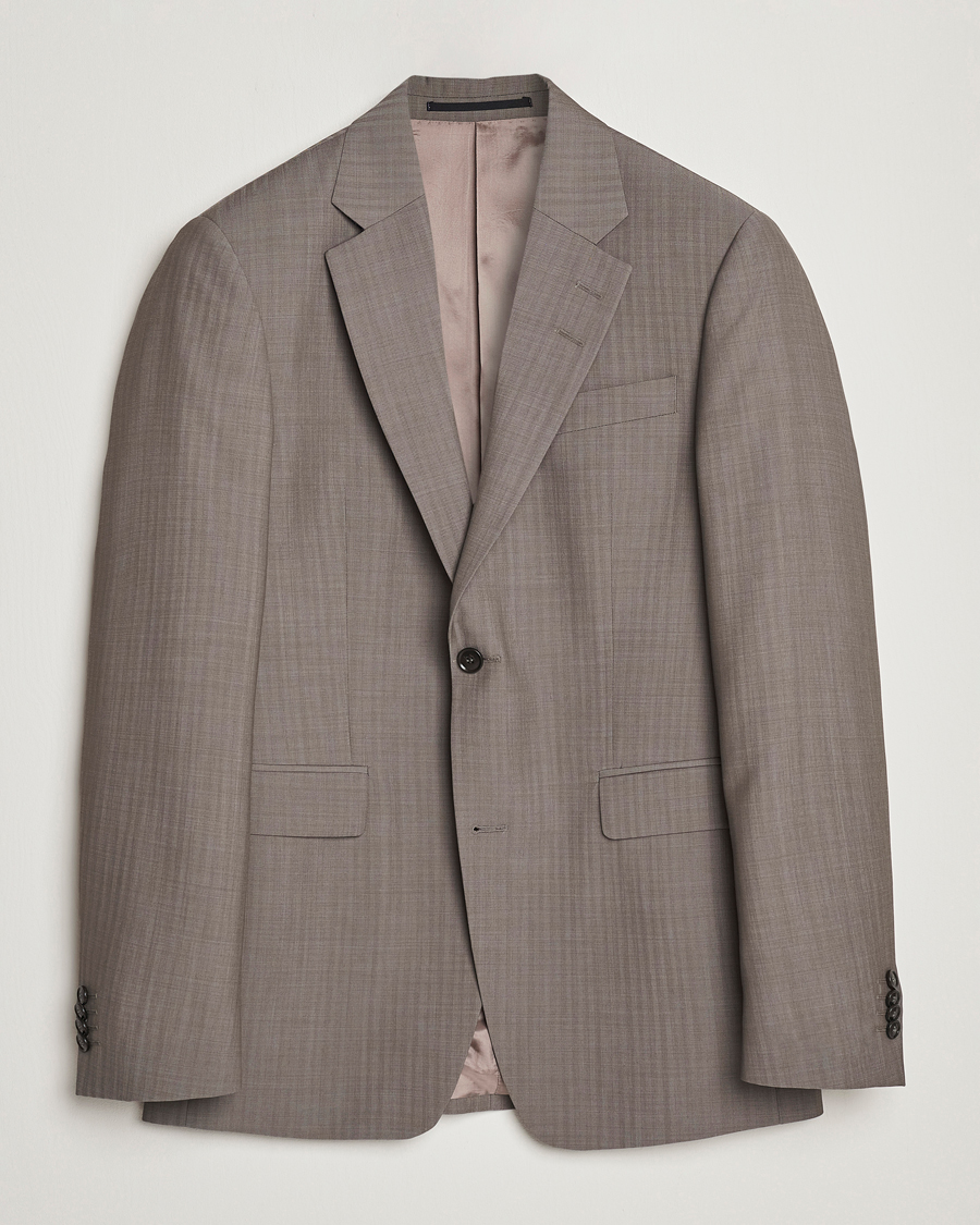 Herre | Dressjakker | Tiger of Sweden | Justin Herringbone Wool Blazer Dark Sand