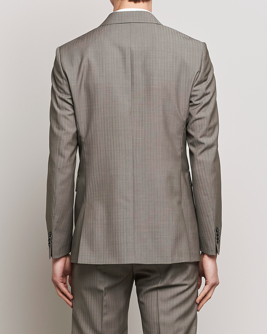 Herre | Dressjakker | Tiger of Sweden | Justin Herringbone Wool Blazer Dark Sand