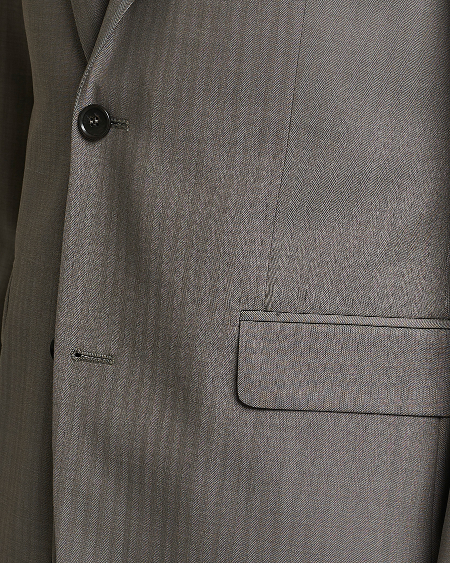 Herre | Dressjakker | Tiger of Sweden | Justin Herringbone Wool Blazer Dark Sand