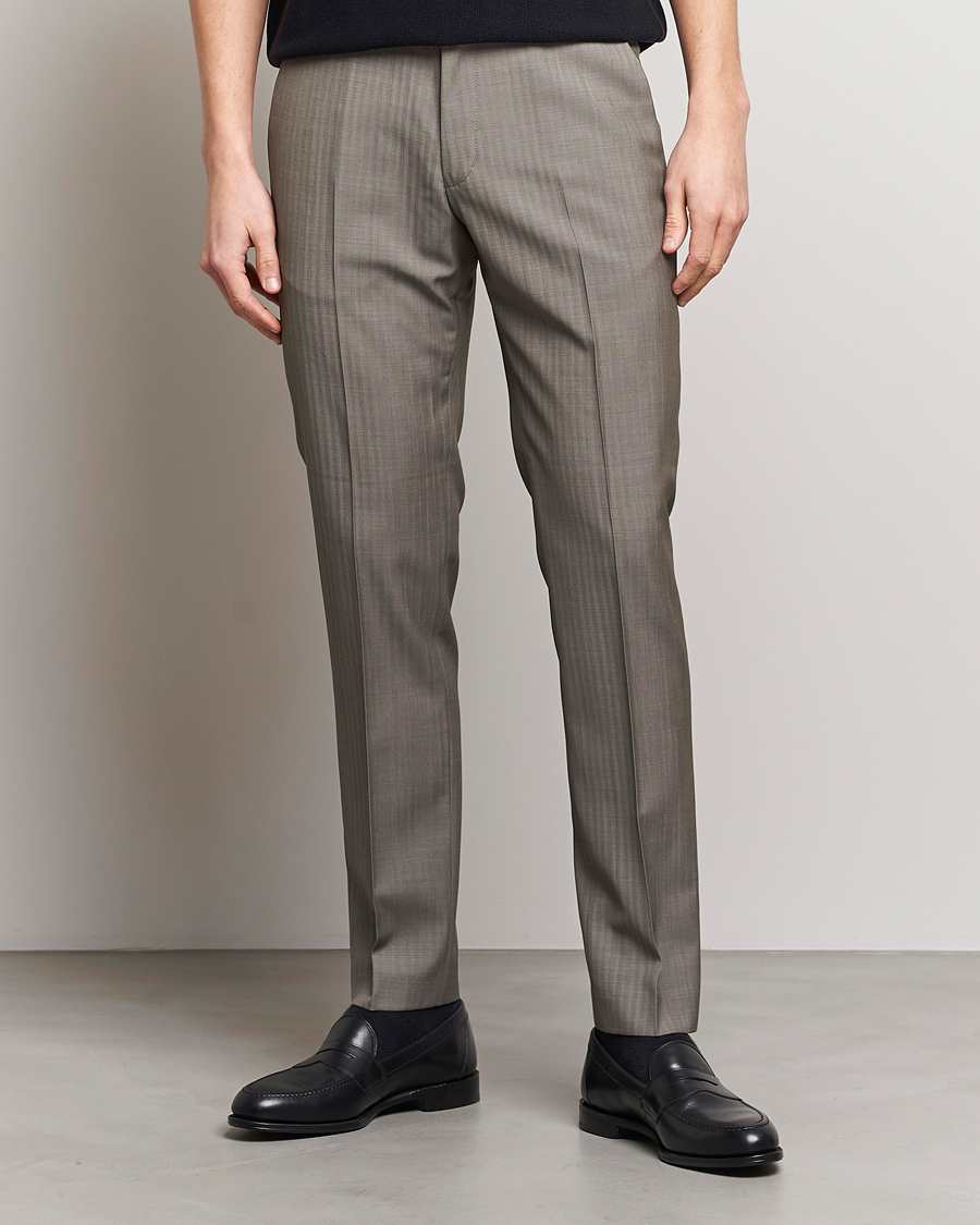 Herre | Bukser | Tiger of Sweden | Tenuta Wool Trousers Dark Sand